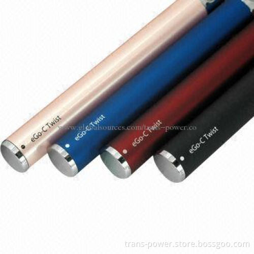 eGo C-twist E-cigarette Batteries, 1,100mAh Battery Capacity with CE, RoHS Marks